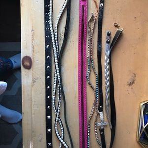 Lot of used leather wrap bracelets
